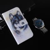 Peňeženkové kožené pouzdro na Samsung Galaxy A80 - White Wolf