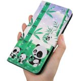 Peňeženkové 3D pouzdro na LG Q60 - Eating Bamboo Panda