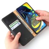Peněženkové kožené pouzdro FIERRE SHANN pro Samsung Galaxy A80 - Černá
