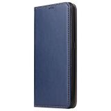 Peněženkové kožené pouzdro FIERRE SHANN pro Samsung Galaxy A80 - Modrá