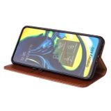 Peněženkové kožené pouzdro FIERRE SHANN pro Samsung Galaxy A80 - Hnědá