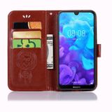 Peňaženkové kožené pouzdro OWL na Huawei Y5 2019 - Červená