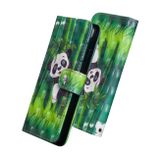 Peňeženkové 3D pouzdro na LG Q60 - Bamboo Panda