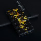 Peněženkové pouzdro 3D Painting Pattern na Huawei Y5 (2019)-Golden Butterfly