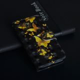 Peňeženkové 3D pouzdro na Huawei Y7 (2019) - Golden Butterfly