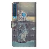 Peňeženkové 3D pouzdro na Samsung Galaxy A9 (2018) - Cat Tiger