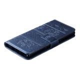 Peňeženkové kožené pouzdro na Sony Xperia 10 - Modrá