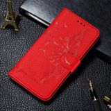 Peněženka kožené pouzdro pro Samsung Galaxy M20 - červená