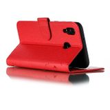 Peněženka kožené pouzdro pro Samsung Galaxy M20 - červená