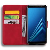Peněženkové kožené pouzdro pro Samsung Galaxy A5 (2018) - Červený