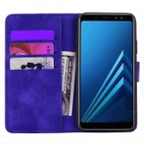 Peněženkové kožené pouzdro pro Samsung Galaxy A5 (2018) - Fialový