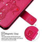 Peňeženkové kožené pouzdro na Samsung Galaxy A80 - Rose Red