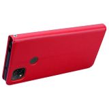 Peňaženkové kožené pouzdro ROSES na Xiaomi Redmi 9C - červená
