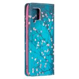 Peňeženkové kožené pouzdro na Samsung Galaxy A42 5G - Plum Blossom