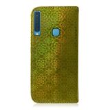Peňeženkové kožené pouzdro na Samsung Galaxy A9 (2018) - Zlatý