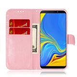 Peňeženkové kožené pouzdro na Samsung Galaxy A9 (2018) - Ružový