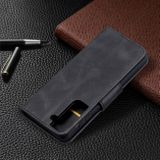 Peňaženkové kožené pouzdroLAMBSKIN na Samsung Galaxy S21 5G - Černá