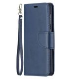 Peňaženkové kožené pouzdro LAMBSKIN na Samsung Galaxy S21 5G - Modrá