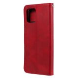 Peněženkové kožené pouzdro pro Samsung Galaxy A42 5G - Červená