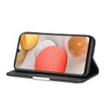 Peňeženkové kožené pouzdro na Samsung Galaxy A42 5G - Černá