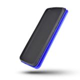 Peňaženkové Carbon pouzdro na Samsung Galaxy A32 5G- Modrá