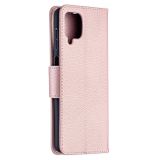 Peňeženkové kožené pouzdro na Samsung Galaxy A12 - Ružovozlatá