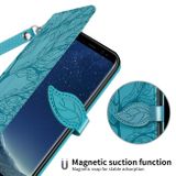 Peněženkové kožené pouzdro TREE na Samsung Galaxy S8 - Modrá