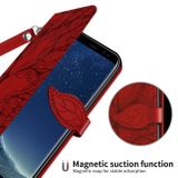 Peněženkové kožené pouzdro TREE na Samsung Galaxy S8 - Červená