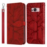 Peněženkové kožené pouzdro TREE na Samsung Galaxy S8 - Červená