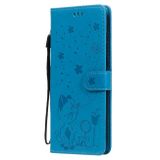 Peňeženkové kožené pouzdro na Samsung Galaxy M51 - Modrá