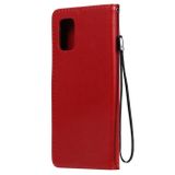 Peňeženkové kožené pouzdro na Samsung Galaxy M51 - Červená