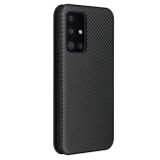 Peňaženkové CARBON pouzdro na Samsung Galaxy A52 5G  - Černá