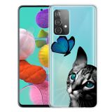 Gumový kryt na Samsung Galaxy A32 5G -Cat Looking At Butterfly