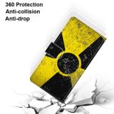 Peňaženkové kožené puzdro Coloured Drawing Cross Samsung Galaxy A51 5G - Yellow and Black Signs