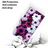 Peneženkové kožené pouzdro na Samsung Galaxy A71 5G - Chrysanthemum Pink White Purple