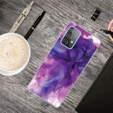 Gumový kryt MARBLE na Samsung Galaxy A52 - Abstract Purple