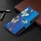 Peňaženkové kožené pouzdro na Samsung Galaxy A52 5G - Gold Butterfly