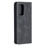 Peňaženkové kožené pouzdro PRISMATIC na Samsung Galaxy A52 5G - Černá