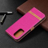 Peňaženkové Denim pouzdro na Samsung Galaxy A52 5G - Ružovočervená