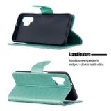 Peňaženkové kožené pouzdro BUTTERFLIES na Samsung Galaxy A32 5G- Zelená