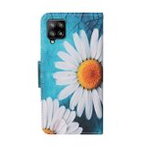 Peňeženkové kožené pouzdro na Samsung Galaxy A12 - Chrysanthemum