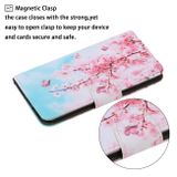 Peňeženkové kožené pouzdro na Samsung Galaxy A72 - Cherry Blossoms