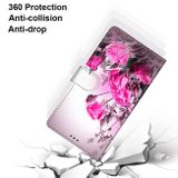 Peneženkové kožené DRAWING pouzdro na Samsung Galaxy S21 Ultra 5G - Wild Rose