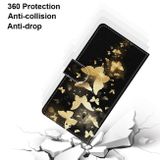 Peneženkové kožené DRAWING pouzdro na Samsung Galaxy S21 Ultra 5G - Golden Butterfly Group