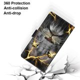Peneženkové kožené DRAWING pouzdro na Samsung Galaxy S21 Ultra 5G - Fission Lion