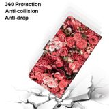 Peneženkové kožené pouzdro DRAWING na Xiaomi Redmi Note 9 - Pink Rose Garden