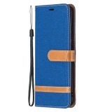 Peňeženkové kožené pouzdro na Samsung Galaxy A02s - Royal Blue
