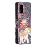 Peňeženkové kožené pouzdro na Samsung Galaxy A02s - Flower Elephant