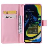 Peňeženkové kožené pouzdro na Samsung Galaxy A80 - Pink Elephant