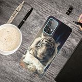 Gumový kryt na Samsung Galaxy A72 - White Tiger